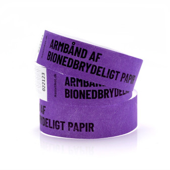 Armband av nedbrytbart papper